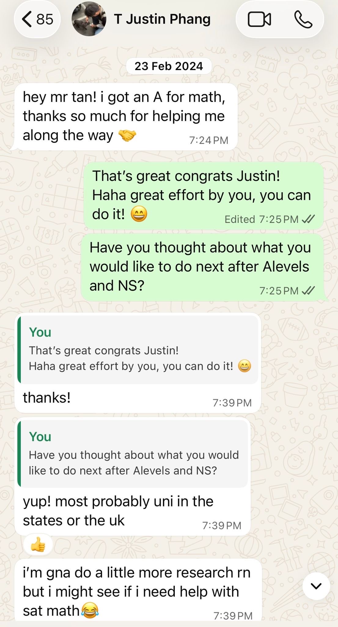 Justin Result